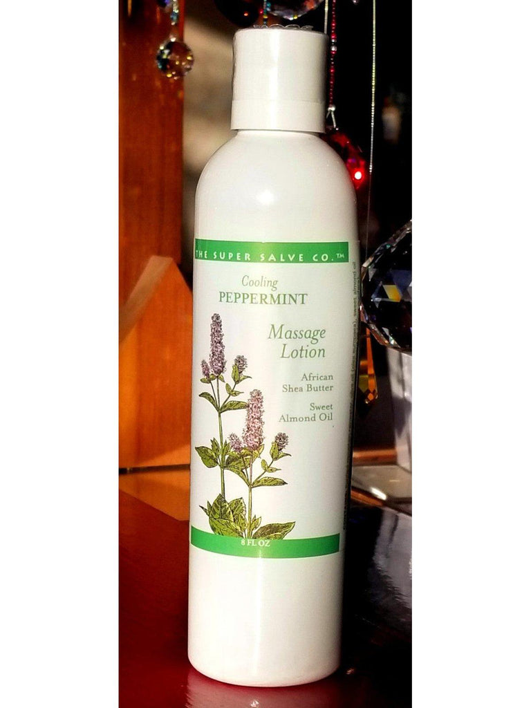 Loción de masaje refrescante de menta, 8 oz