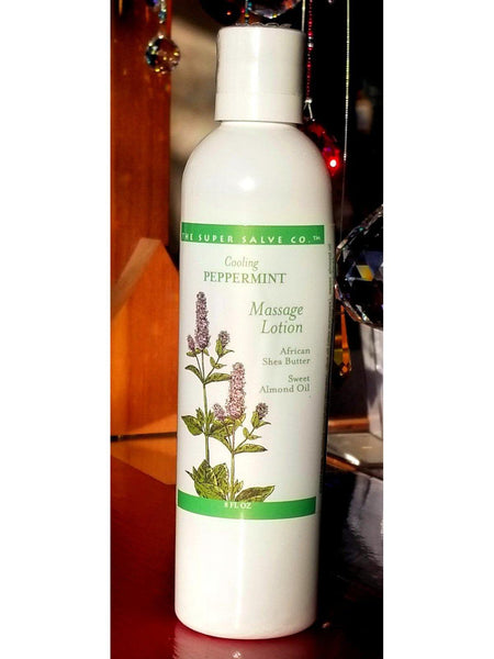 Lotion de massage rafraîchissante à la menthe poivrée, 8 oz
