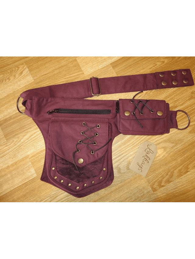 Belt, Maroon Lace Tie-up