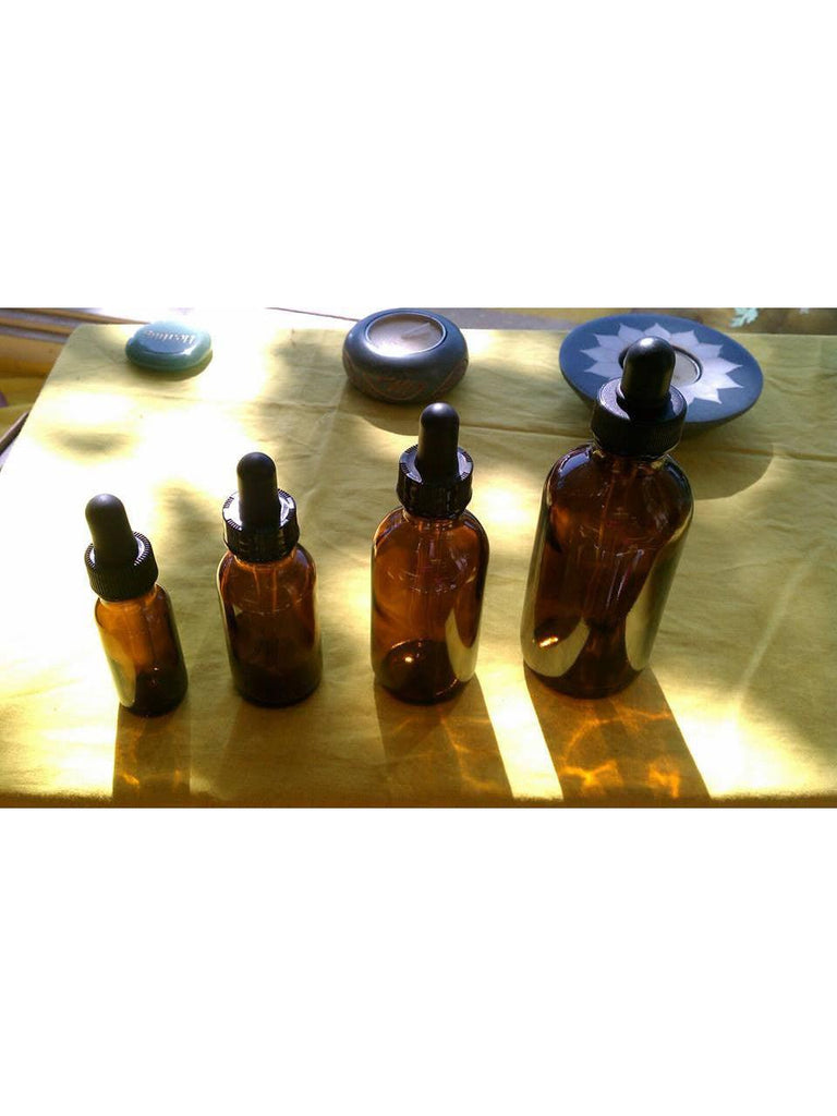 Bouteille en verre ambré avec compte-gouttes 1/2oz