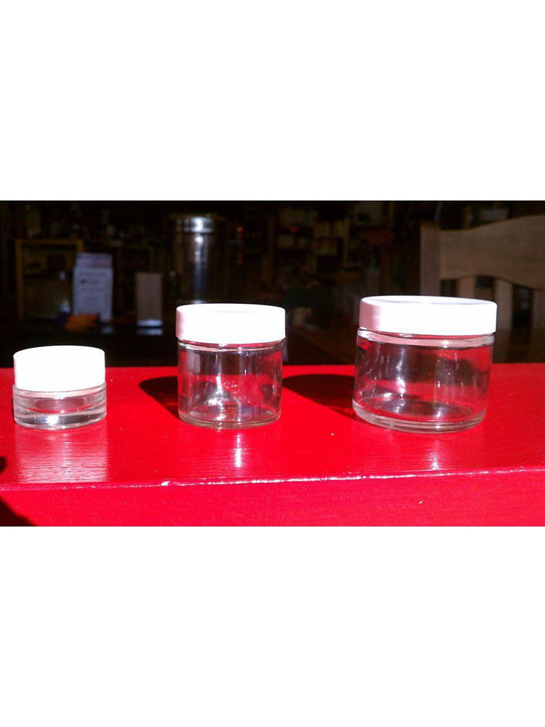 Pot de pommade en verre transparent 1oz