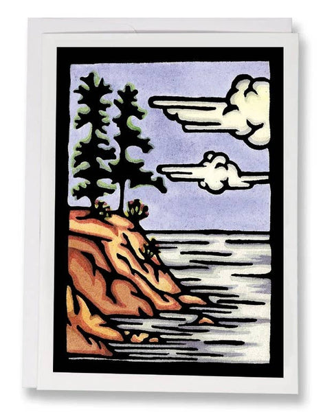 Greeting Card Rocky Shore