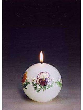 Pressed Flower Medium Ball by Guivevere's Candles